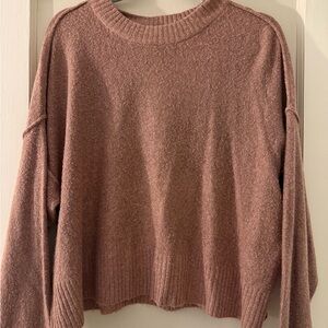American Eagle Outfitters Women's Crewneck Sweater - Mauve Pink